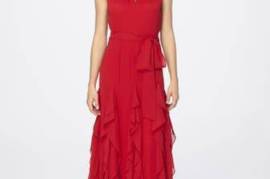Size 2, Gorgeous Tahari Chiffon Red gown maxi dress. Brand new.