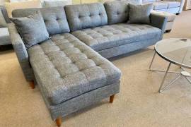 Sectional - Gray Upholstered - Brand New - Modern Style