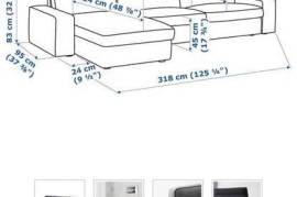 KIVIK Gray L-Shaped Memory Foam Sectional Sofa (pick-up after 6/10)