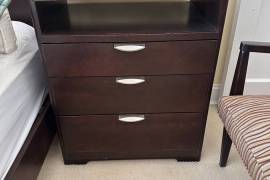 2 solid wood 3 draw deep night stand