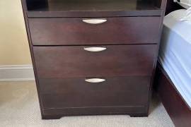 2 solid wood 3 draw deep night stand