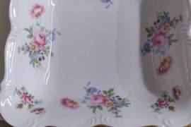 Square Serving Bowl with Floral Pattern