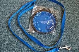 NWOT - Dog Leash and Collapsible Pet Water Bowl